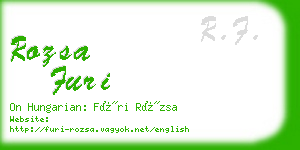 rozsa furi business card